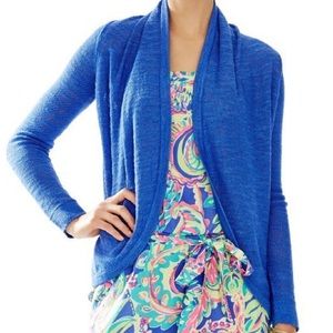 Lily Pulitzer Blue Sotheby Cardigan
